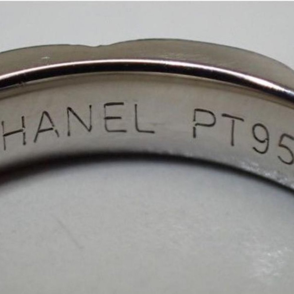 Chanel Size 3.5US PT950 Matelasse Quilted Platinum - Picture 3 of 12